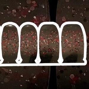 💥2/$24 or 3/$30💥 Color Street Black and Red Glitter Nail Wraps. Color: Kissproof